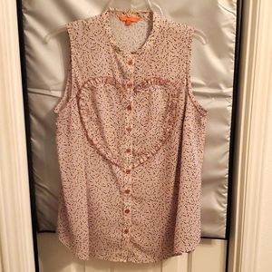 ModCloth Sweet & Smart Sleeveless Floral Heart Top
